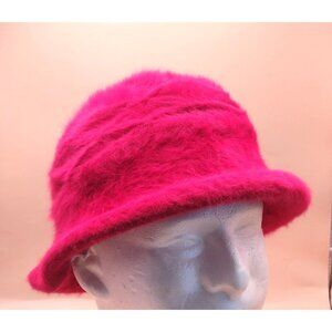 Vtg nice Kennedy pink Angora  hat  color pink Kennedy